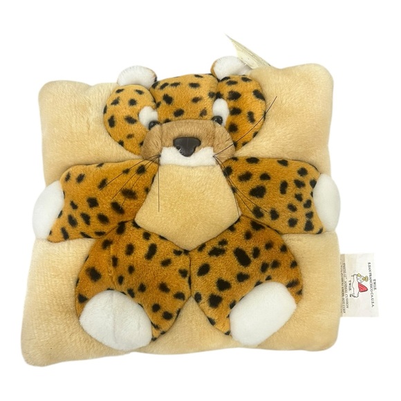 T.W.I.E Other - 1998 Angel Toy Cheetah Plush Animal Cushion Pillow 12" TWIE Leopard Cub Vintage